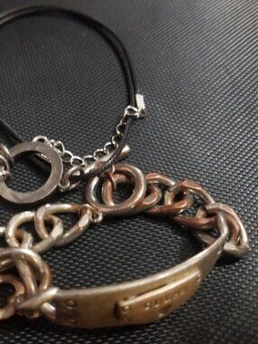 Vintage GUESS Lock Toggle Bracelet and Necklace